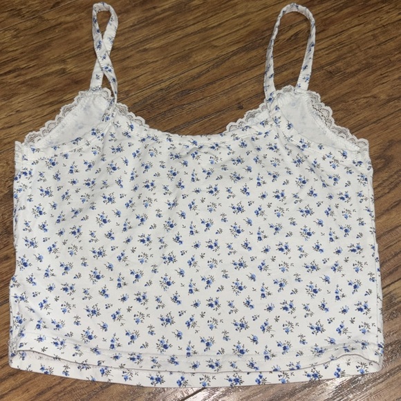 Floral Lace Trim Tank Top - Picture 3 of 5